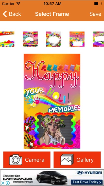 Happy Holi Photo Collage Frame