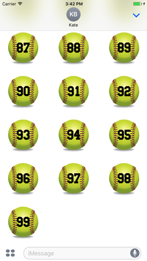 Softball Emojis Numbers Eddition(圖2)-速報App