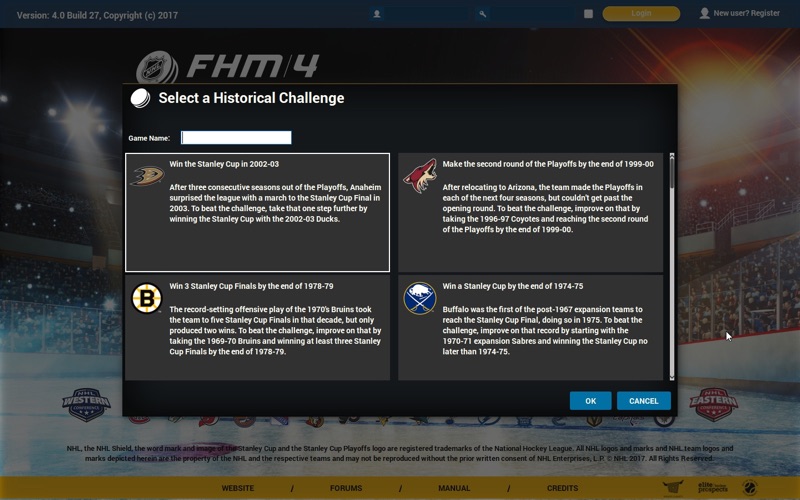 Screenshot of Franchise Hockey Manager 4