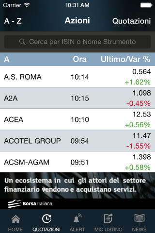 Borsa Italiana screenshot 2