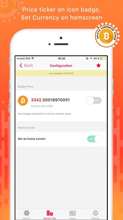 Crypto Currency Ticker for Bitcoin, Ethereum, IOTA