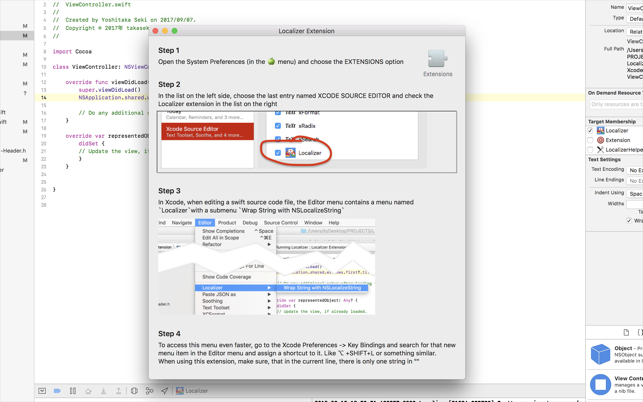 Localizer Xcode Extension