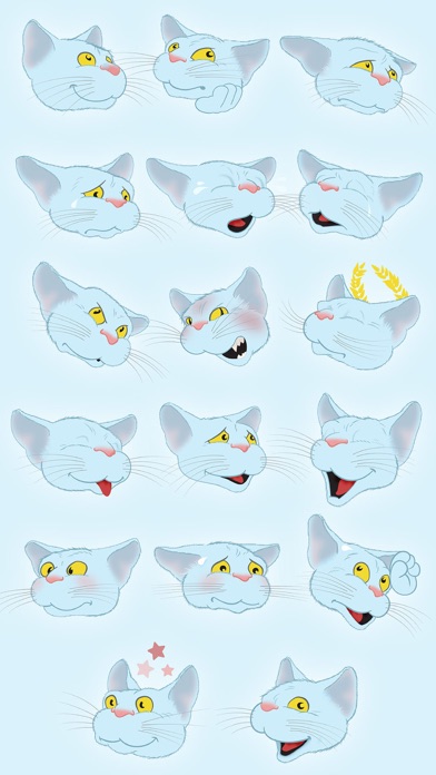 Blue Cat emoji screenshot 4