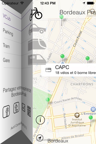 Bordeaux, VCub, Tram/Bus, Park screenshot 2