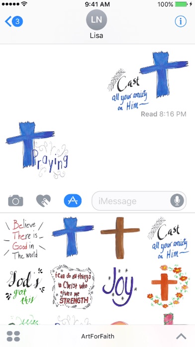 Art For Faith Stickers w/ Crosses and Scripture screenshot 2