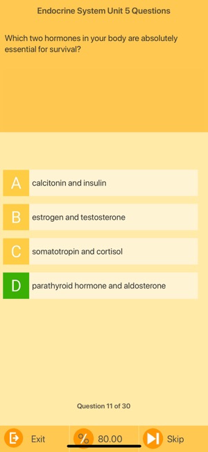 Endocrine System Biology Quiz(圖5)-速報App