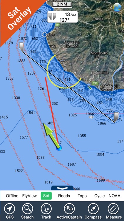 Marine : Calabria GPS map Nautical fishing charts