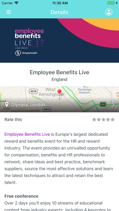 Employee Benefits Events screenshot 2
