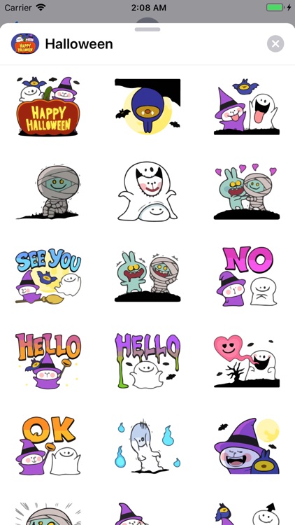 Halloween Boo Emojis Sticker