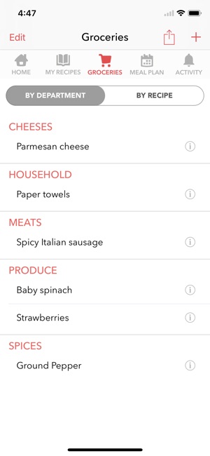 bigoven recipes meal planner on the app store