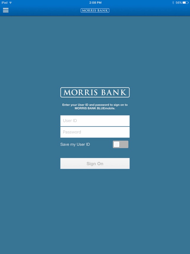 Morris BankBLUEmobile for iPad