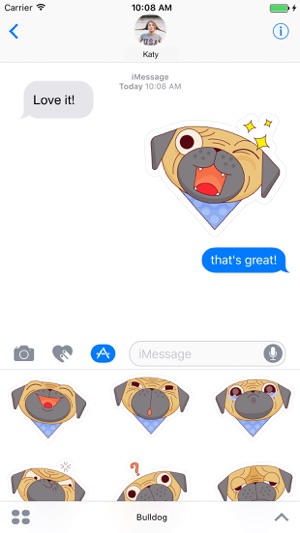 Cute Bulldog Emojis(圖1)-速報App