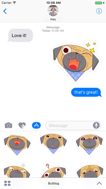 Cute Bulldog Emojis