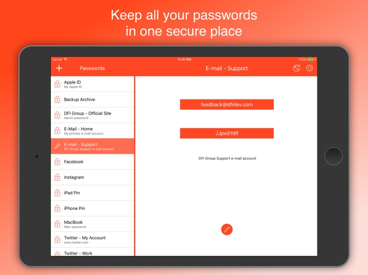 iPassworder for iPad App