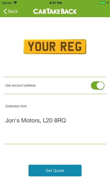 CarTakeBack Scrap Car Quote