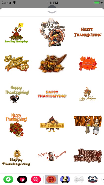 Thanksgiving Day GIF Stickers