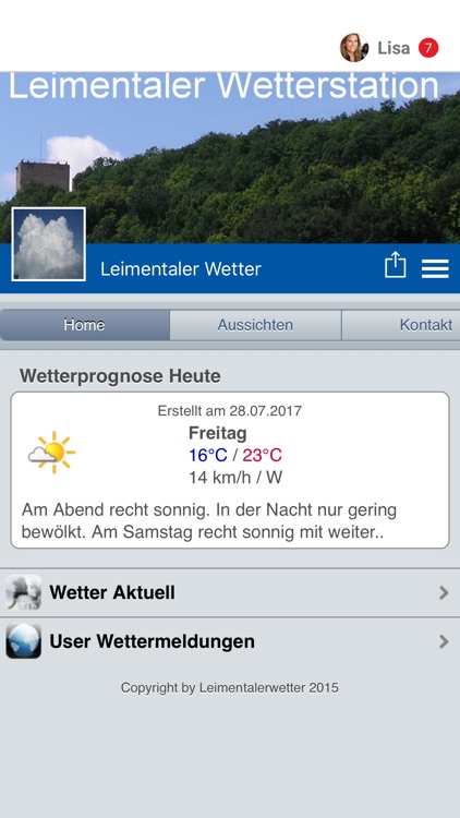 Leimentaler Wetter