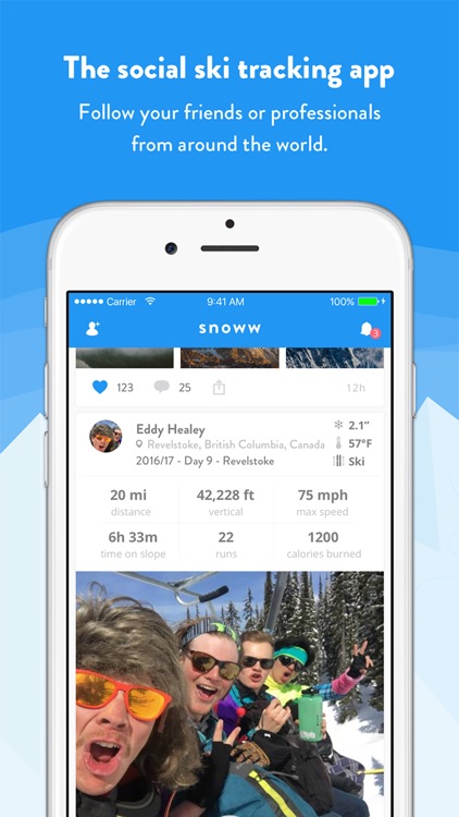snoww: social ski & snowboard tracker