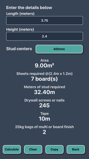 Plaster & Stud Wall Calculator(圖1)-速報App