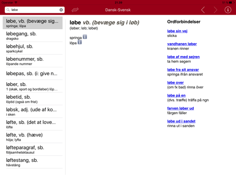 Swedish Danish Dictionary - Gyldendal screenshot 4