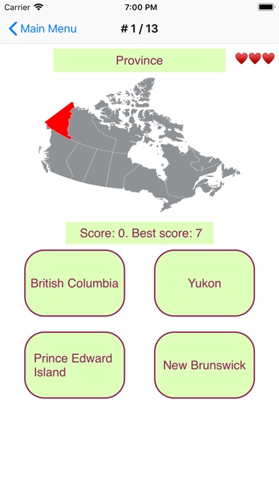 Canada Provinces Geo Quiz screenshot 3