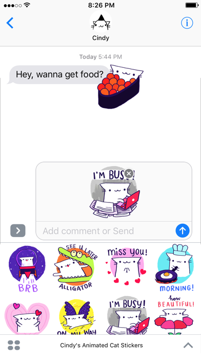 Cindy's Animated Cat Stickers