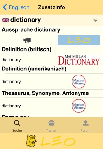 LEO Wörterbuch screenshot 2