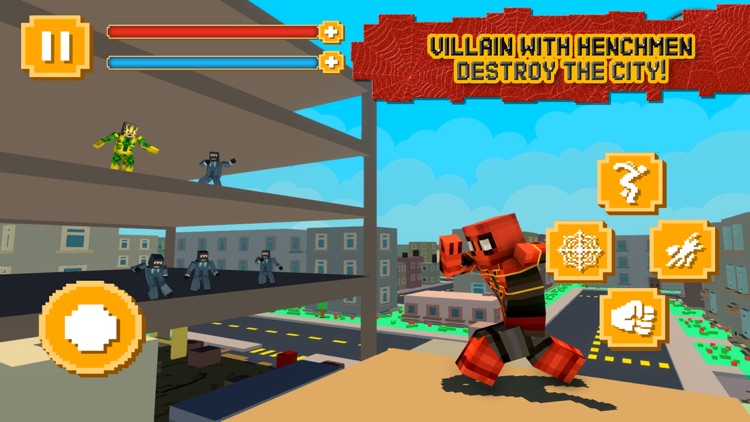 Cube Spider Hero in City 3D screenshot-3