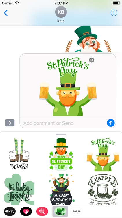 Hi St. Patrick's Day Stickers