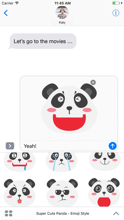 Super Cute Panda - Emoji Style