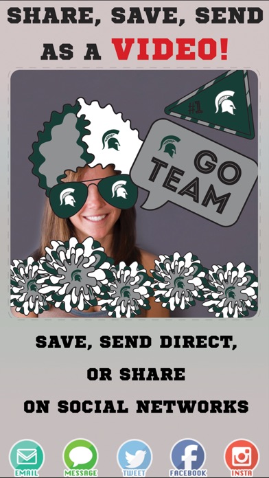 Michigan St. Spartans Animated Selfie Stickers screenshot 4