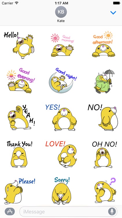 Cute Yellow Groundhog Sticker