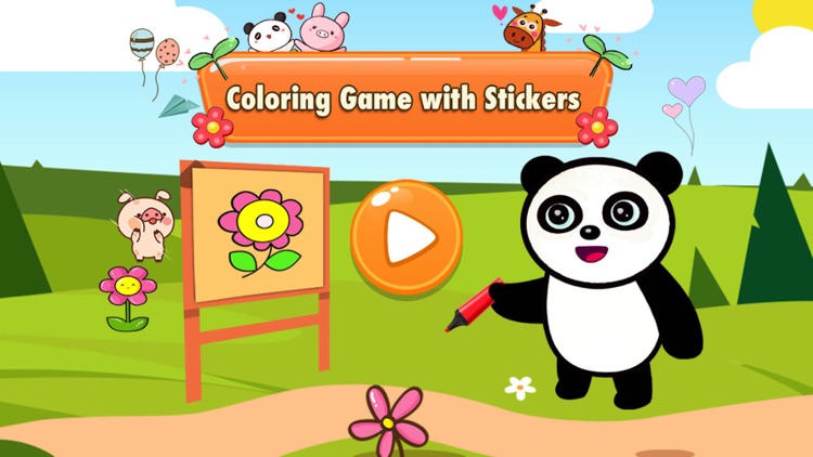Panda drawing and coloring