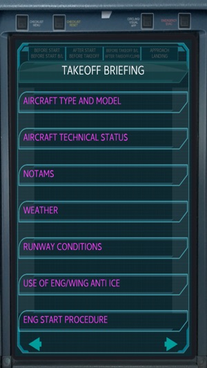 Airbus Pilot EFB checklist