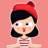 Red Beret French Girl Stickers