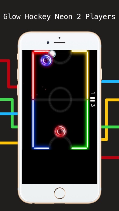 Glow Hockey Neon 2 Players screenshot 3