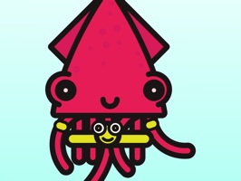 This iMessage App contains 15 adorable stickers that illustrate the life of a moody baby squid