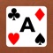A solitaire game with the goal of removing all the cards except the four aces