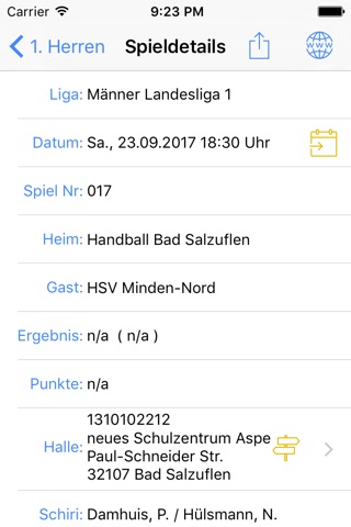 Handball Bad Salzuflen screenshot 3