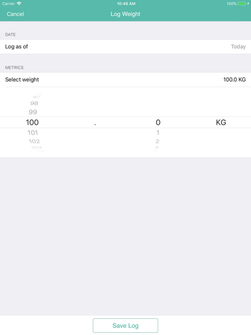 WeightKeeper - náhled