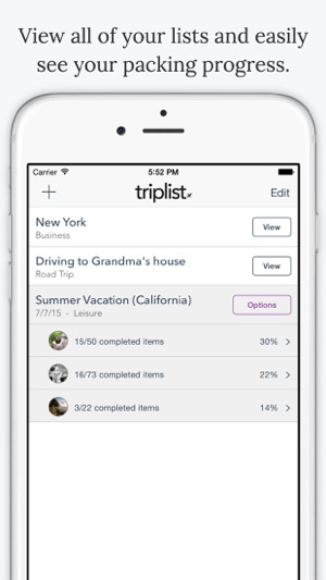 TripList Pro - Packing List Manager