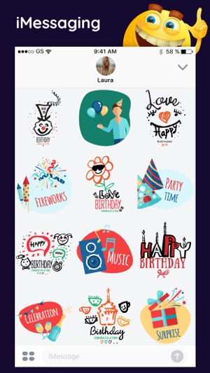 Birthday Party Stickers Wishes(圖5)-速報App