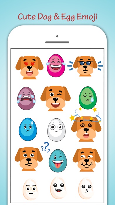 Egg Loving Dogs Emoji screenshot 4