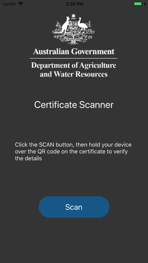 DAWR Certificate Scanner