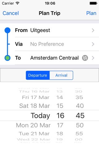 Trein app screenshot 3