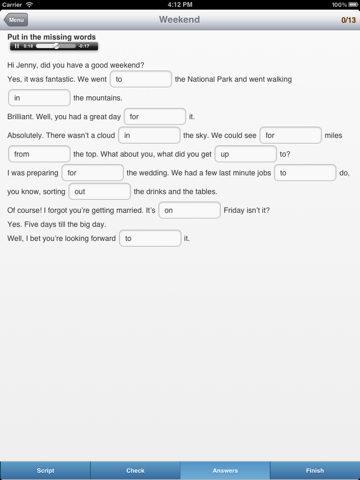 Screenshot #6 pour Prépositions anglais