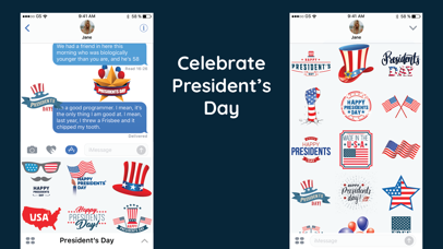 USA Presidents Day Sticker SMS screenshot 3