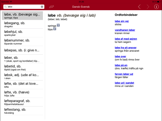 Swedish Danish Dictionary - Gyldendalのおすすめ画像4