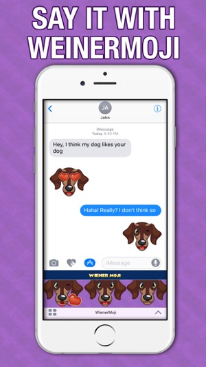 WeinerMoji - Dachshund Emoji & Stickers!(圖2)-速報App