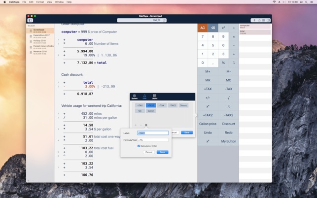 Adding machine app for mac os with tape editor